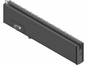 Bottom Rail - Locking with Euro Lock - Matt Black